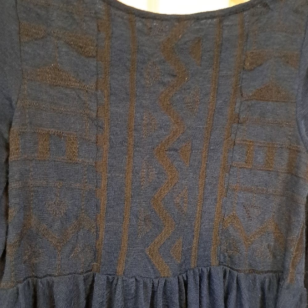 Free People Navy Blue Long Sleeve Top - Picture 4 of 5